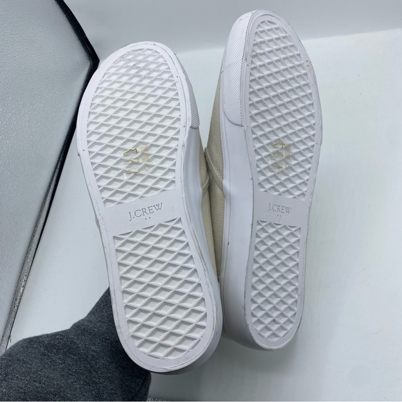 J.Crew Factory‎ canvas slip-on sneakers mens' 10 stone - Picture 5 of 6